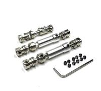 RC Arbre D'entraînement Pour MN128 MN86 MN86S MN86K MN86KS MNG500 1/12 RC Car Upgrade Parts Accessories 3pcs Metal Drive Shaft CVD Driveshaft(Silver)