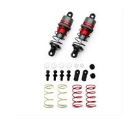 Rc Auto Amortisseur 1/10 1 Paire 63 Mm Amortisseurs Hydrauliques Métalliques Bleu Ciel Voiture Télécommandée RC Plats Pour Course Drift Pièces Détachées Accessoires Mise Niveau Remplacement(Red)