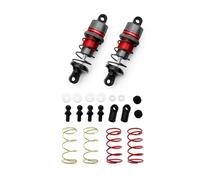 Rc Auto Amortisseur 1 Paire D'amortisseurs Hydrauliques Métalliques 63 Mm 1/10 Pour Voiture Télécommandée RC Pièces Plates Course Drift Accessoires Mise Niveau Remplacement(Red)