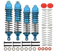 Rc Auto Amortisseur pour Arrma Mega 550 pour Senton pour Granite Big pour Rock pour Typhon 1/10 AR330550 AR330551 4 Pièces Amortisseurs Avant Et Arrière en Alliage(Blue)