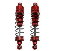 Rc Auto Amortisseur pour Huangbo 1/10 R1001 R1002 R1003 RC Car Accessories Amortisseurs Hydrauliques Avant Et Arrière Améliorés en Métal Pièces De Voiture RC(Red)