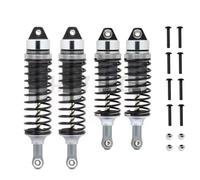 Rc Auto Amortisseur pour Traxxas pour Slash 4x4 pour VXL 2WD pour Rustler pour pour Stampede pour Hoss 1/10 Amortisseurs Avant Arrière Entièrement Métalliques Pièces Mise Niveau RC(Silver)