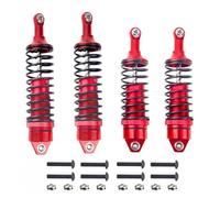 Rc Auto Amortisseur pour Traxxas pour Slash pour Stampede pour Rustler pour VXL pour Rally 4X4 1/10 RC Car Entièrement en Métal Amortisseur Avant Et Arrière(Red)