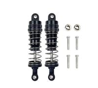 Rc Auto Amortisseur pour Wltoys 144001 1316 1/14 2 Buah Peredam Kejut Depan Belakang Logam Aluminium pour Mobil RC Chenille Kursus Singkat Truk Mise À Niveau(Black)