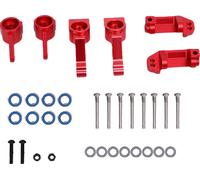 RC -Auto -Bras avant Blocs de direction Caster et arrière -Essieu poussoir -Kit de support -Remplacement pour Traxxas Slash 2WD rouge