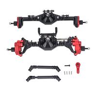 RC Axe CNC En Alliage D'aluminium Avant Arrière Portail Essieu Améliorer Les Performances Axial SCX10II RGT 86100 Rouge GEN8cate (Rouge noir)