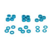 RC Ball Bearing Kit 24pcs Aluminum Alloy Blue Seals for Tamiya 53539 TT02 TT01 XV01 XV02 0.2in Outer Diameter 0.1in Inner Diameter 6 Thickness Options