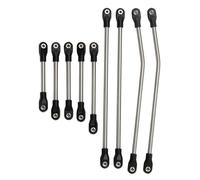RC biellette Direction Compatible avec Axial SCX10 pour Capra pour LCG 1/10 RC, Kit De Châssis, Rails sur Chenilles, Cadre De Poutre, Biellette De Liaison en Acier, Tige De Traction