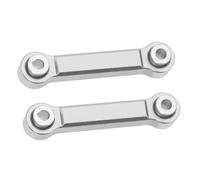 Rc Biellette Pièces Compatible Avec MJX 14303 14302 14301 Pour Hyper Go 2 Pièces De Biellettes De Direction En Alliage D'aluminium Pour Voiture Télécommandée 1/14(Silver)