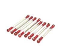 Rc Biellette Pièces Pour MN Pour MN128 1/12 Kit Châssis Réglable En Métal Pièces Accessoires Modification Pour Voitures Télécommandées(Red)