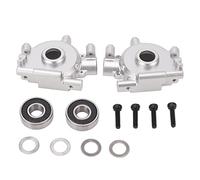 RC Boîte de vitesses en aluminium Couvercle de boîtier résistant aux chocs durables Remplacement des performances pour Losi Baja Rey 1/10 Rock Rey RC CARS (Argent)