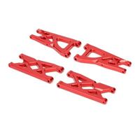Rc Bras Oscillant pour Arrma 3S pour Granite pour Senton 1/10 Alliage D'aluminium Avant Arrière 4Pièces Bras Suspension AR330443 AR330516 RC Réparation Voiture Les Pièces(Red)