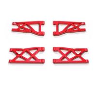 Rc Bras Oscillant pour Arrma pour Granite 4x4 pour Senton pour Vorteks pour Typhon AR330443 AR330516 1/10 Aluminium Kit Bras Suspension Avant/arrière Pièce Détachée Voiture RC(Red)