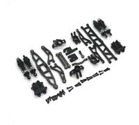 Rc Bras Oscillant Pour Arrma Pour Granite Pour Typhon Pour Grom 1/18 Amélioration Métal Kit Bras Suspension Amortisseurs 10 Pièces Voiture RC Pièce Réparation/modification(Black)