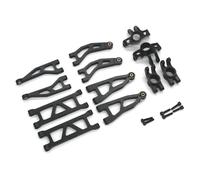 Rc Bras Oscillant Pour Arrma Pour Granite Pour Typhon Pour Grom 1/18 Tremblement Terre 1/16 Bras Oscillant Ensemble 6Pièces Télécommande Réparation Voiture Modifier Les Pièces(Black)
