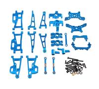 Rc Bras Oscillant pour MJX pour Hyper Go 14209 14210 1/14 Bras Suspension Amortisseur Tour Bloc Direction Lien RC Voiture Mise À Niveau Réparation Modifier Pièces(Blue)