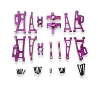 Rc Bras Oscillant pour MJX pour Hyper Go 14209 14210 H14BM 1/14 Bras Suspension Avant Bloc Direction Liaison Moyeux Arrière RC Voiture Mise À Niveau Réparation Les Pièces(Purple)