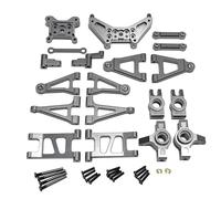 Rc Bras Oscillant Pour MJX Pour Hyper Go 14301 14302 1/14 16207 16208 16209 16210 H16 1/16 Kit Bras Suspension Bloc Direction Alliage Voiture RC Pièces Détachées(Titanium)