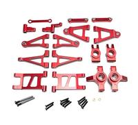 Rc Bras Oscillant pour MJX pour Hyper Go 14301 14302 1/14 Amélioration Métal Bras Oscillant Voiture Télécommandée Pièces Réparation Modification(Red)