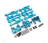 Rc Bras Oscillant Pour Rlaarlo AM-X12 AM-D12 14015 14005E Accessoires Mise À Niveau Métalliques Pour Bras Oscillant Et Coupelle Direction Pièces RC En Cinq Pièces(Blue)