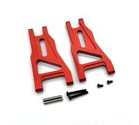 Rc Bras Oscillant pour Tamiya Denetsu pour Fighter pour Nxgen DT04 58741 DT03 58587 58628 1/10 Bras Suspension Inférieur Avant Métal Voiture RC Pièces Réparation Modification(Red)