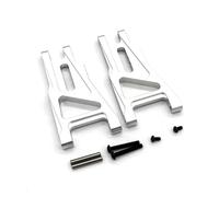 Rc Bras Oscillant pour Tamiya Denetsu pour Fighter pour Nxgen DT04 58741 DT03 58587 58628 1/10 Bras Suspension Inférieur Avant Métal Voiture RC Pièces Réparation Modification(Silver)