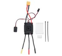 RC Brushless ESC 45A Black Adjustable Braking Force 1/10 RC Car ESC with External Programming Port Ideal Racing Events Aluminum Alloy Built-in BEC Suitable Short Course Trucks