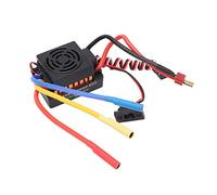 RC Brushless ESC 60A Waterproof Dustproof High Performance Electronic Speed Controller with Strong Current Resistance for 1/10 1/12 1/16 RC Cars Black Plastic Aluminum Alloy