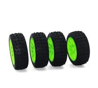 RC Caoutchouc Pneus Compatible avec Arrma pour Typhon pour Traxxas pour Losi pour Kyosho 1/8 RC Mise À Niveau Voiture Pièces De Rechange Accessoires Jeu De Pneus À Roues Hexagonales 17 Mm(Green)