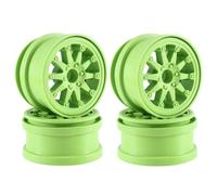RC Caoutchouc Pneus Compatible avec Axial pour SCX10 pour Wraith pour Traxxas pour TRX4 D90 1/10 RC, Accessoires De Pièces De Voiture Beadlock 2.2 "Jante De Moyeu De Roue(Green)