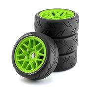 RC Caoutchouc Pneus Pour Arrma Pour Traxxas Pour Redcat Pour Team Pour Losi 1/8 4 Pièces, 103 Mm RC Tout-terrain Buggy Voiture De Rallye Pneus Roues Pièces Hexagonales De 17 Mm(Green)