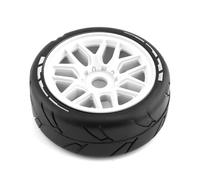 RC Caoutchouc Pneus Pour Kyosho VRX Pour HPI WR8 Pour HSP Pour Hobao 1/8 4 Pièces 103 Mm RC Tout-terrain Pour Buggy Pour Voiture De Rallye Pneus Roue 17 Mm Pièces Hexagonales(White)