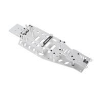 RC Car Cadre Pour Traxxas 2 Roues Motrices Pour Rustler Pour VXL Pour Bandit Kit Châssis Inférieur Supérieur Alliage D'aluminium Accessoires Voiture Radiocommandée Mise À(Silver)