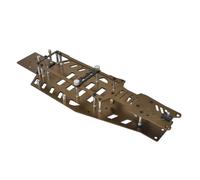 RC Car Cadre Pour Traxxas 2 Roues Motrices Pour Rustler Pour VXL Pour Bandit Kit Châssis Inférieur Supérieur Alliage D'aluminium Accessoires Voiture Radiocommandée Mise À(Brown)