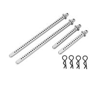RC Car Shell Column Aluminum Alloy Front Rear Extended Body Post Mount Shell Premium Quality Adjustable Height Stable Performance for Axial SCX10 90046 1/10 RC Car Titanium Color