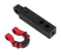 RC Car Towing Hook, RC Railer High School Broad Compatibilité pour la Décoration (Noir avec Bouton Rouge)