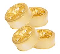 RC Car Wheel Rims Plastic Wheel Hub High Performance Pièces de remplacement durable pour 1/10 RACING RC ROAD CARS 63 mm Diamètre 26 mm Épaisseur 4 Pack (Or)