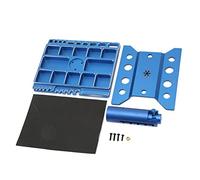 RC Car Work Stand à 360 degrés rotatifs rotatifs verrouillables Hauteur régulière Hauteur en aluminium Station de réparation en alliage pour les voitures modèles RC (Blau)