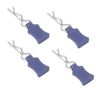 RC Corps Clips Bent Springy R Pins, 1/8 1/10 1/12 RC Body Clips R Pins + Kit de support de fixation RC Modèle Bent Body Clip Accessoire(Bleu foncé)
