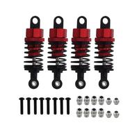 Rc Crawler Amortisseurs Para HPI Para HSP Para Kyosho Para Redcat Para Tamiya Para TT02 Para TT01 M05 1/10 (4 Piezas) Amortiguador De Aceite De Aleación De Aluminio Repuestos(Red)