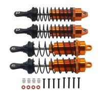 Rc Crawler Amortisseurs pour Arrma pour Mega550 pour Senton pour Granite pour Rock pour Typhon 3s 1/10 Ensemble 4 Amortisseurs Avant Arrière Alliage Complet Pièces Réparation Mise Niveau(Orange)