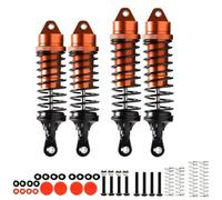 Rc Crawler Amortisseurs pour Arrma pour Vorteks 4WD 3S pour BLX 1/10 Stadium Truck RTR ARA4305V3 ARA330722 ARA330723 Amortisseur Avant Et Arrière en Aluminium(Orange)