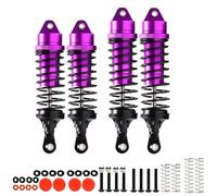 Rc Crawler Amortisseurs pour Arrma pour Vorteks 4WD 3S pour BLX 1/10 Stadium Truck RTR ARA4305V3 ARA330722 ARA330723 Amortisseur Avant Et Arrière en Aluminium(Purple)