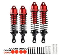 Rc Crawler Amortisseurs pour Arrma pour Vorteks 4WD 3S pour BLX 1/10 Stadium Truck RTR ARA4305V3 ARA330722 ARA330723 Amortisseur Avant Et Arrière en Aluminium(Red)