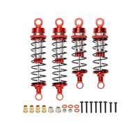 Rc Crawler Amortisseurs pour Losi pour Mini-B 1/18 pour Mini-T 2WD 1/16 4 Pièces Amortisseur Avant en Alliage Rempli D'huile De Rechange pour Voiture RC(Red)