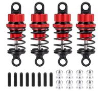 Rc Crawler Amortisseurs Pour Tamiya M03 M04 M05 M06 1/10 50 Mm 52 Mm 4 Pièces Ensemble D'amortisseurs Huile Alliage D'aluminium Voiture Drift Télécommandée(Red,50mm)