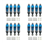 Rc Crawler Amortisseurs pour Tamiya pour TT-01 pour TT01 pour TT-02 pour TT02 1/10 AS96 Ensemble Damortisseurs en Alliage Daluminium 16 Pièces Pièces Mise À Niveau pour Voiture RC Bleu