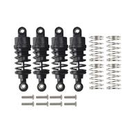Rc Crawler Amortisseurs pour Tamiya pour TT02 M05 pour HPI pour HSP pour Kyosho 1/10 4 Pièces Amortisseurs À Huile en Alliage D'aluminium pour Voiture De Course RC sur Route(Black)