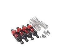 Rc Crawler Amortisseurs pour Tamiya pour TT02 M05 pour HPI pour HSP pour Kyosho 1/10 4 Pièces Amortisseurs À Huile en Alliage D'aluminium pour Voiture De Course RC sur Route(Red)