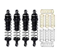 Rc Crawler Amortisseurs pour Traxxas pour Mini pour Maxx Monster Truck 1071541 Voiture Télécommandée GPM Métal 7075 3760 10765 Amortisseur Avant Et Arrière en Alliage Daluminium 87 Mm(Black)